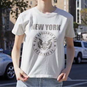 John Galt (brandy Melville) New York cropped tee